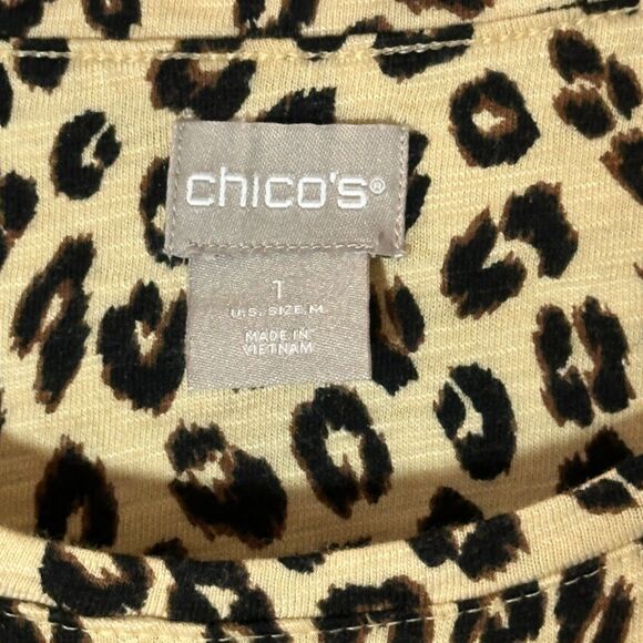 Chico's Tan Leopard Print Pullover Top - Picture 2 of 5